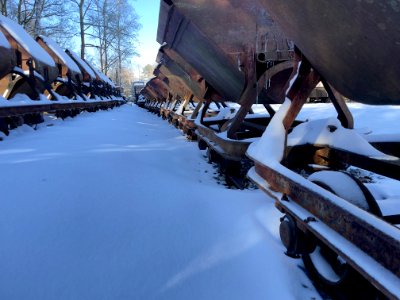 Old mine carts photo