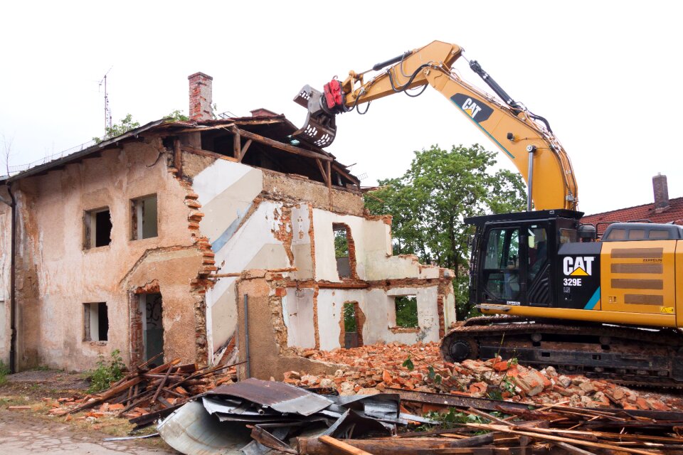 Building rubble house demolition building photo