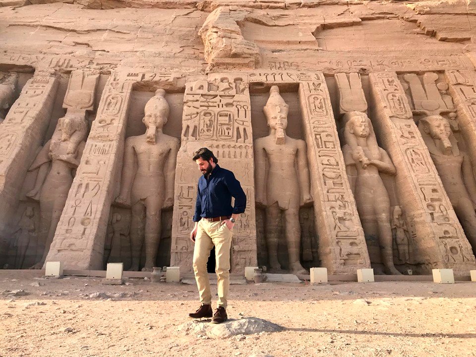 Ali Mansour in abu simbel, Aswan, Egypt