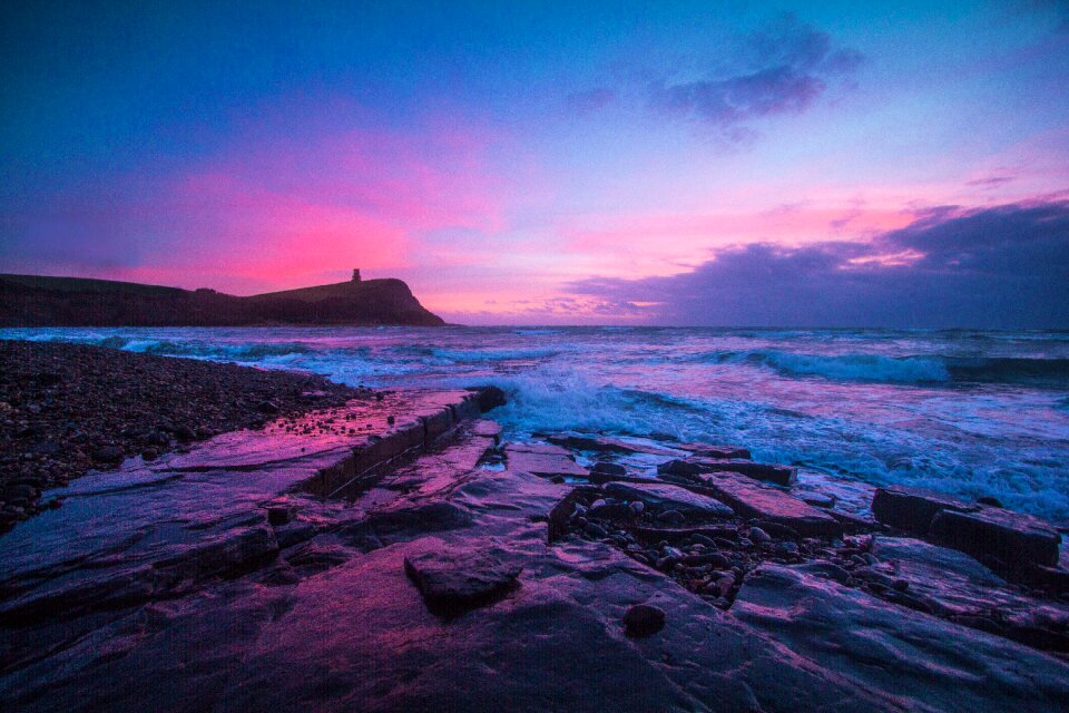Dorset sunset ocean