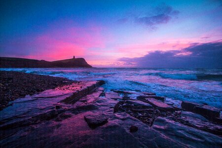 Dorset sunset ocean photo