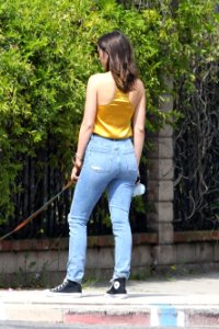 Golden Tank Top and Jeans