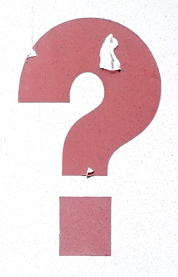Scratched Red Question Mark (Beltsville, MD)
