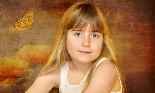 Blond portrait art