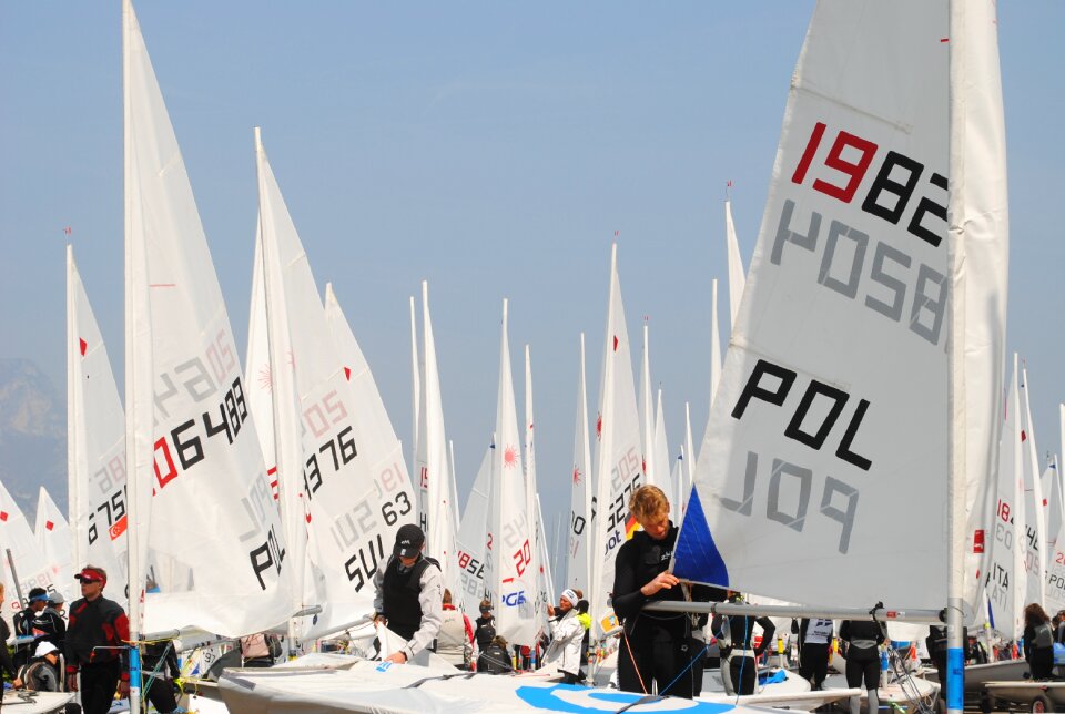 Sailing regatta sailing ships blue sky