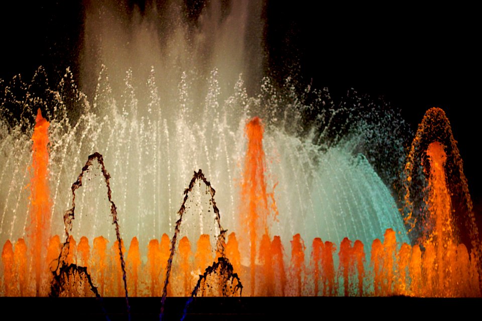 Music and Lit Fountains in the Park