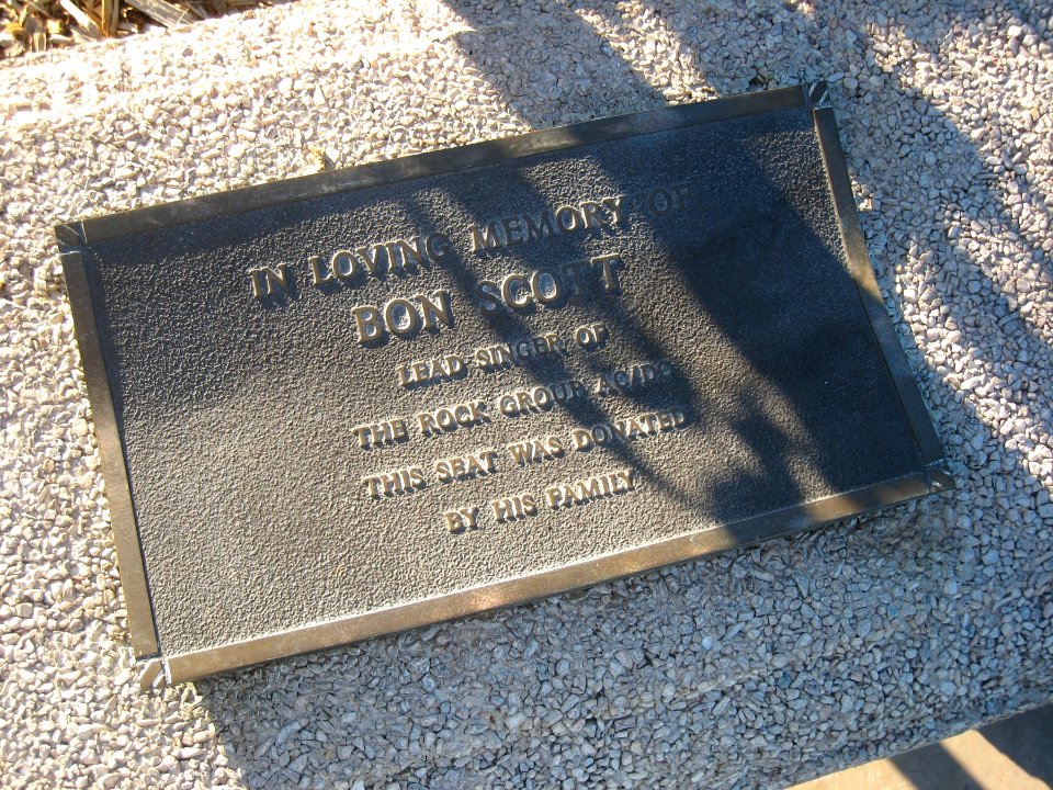 Bon Scott Memorial Bench