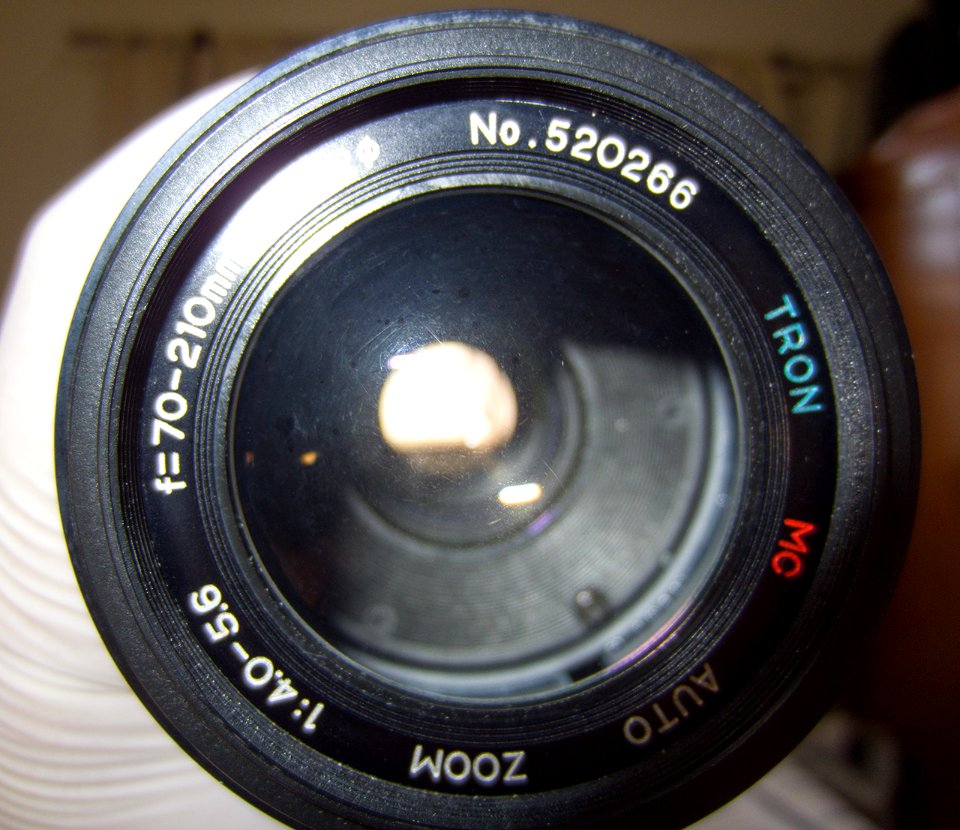 TRON MC AUTO ZOOM 1:4.0-5.6 F=70-210MM depois de limpa