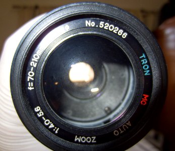 TRON MC AUTO ZOOM 1:4.0-5.6 F=70-210MM depois de limpa