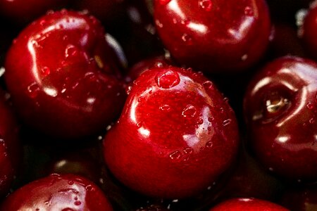 Fresh wet fruit
