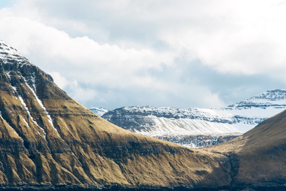 Snow sky clouds