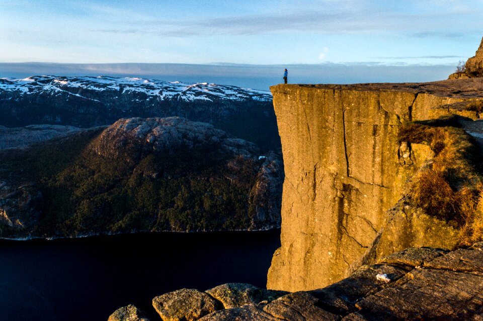 Rock cliff fjord