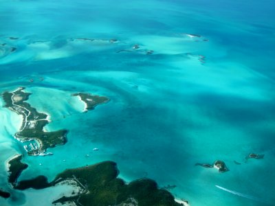 Flying Out over Sampson Cay photo