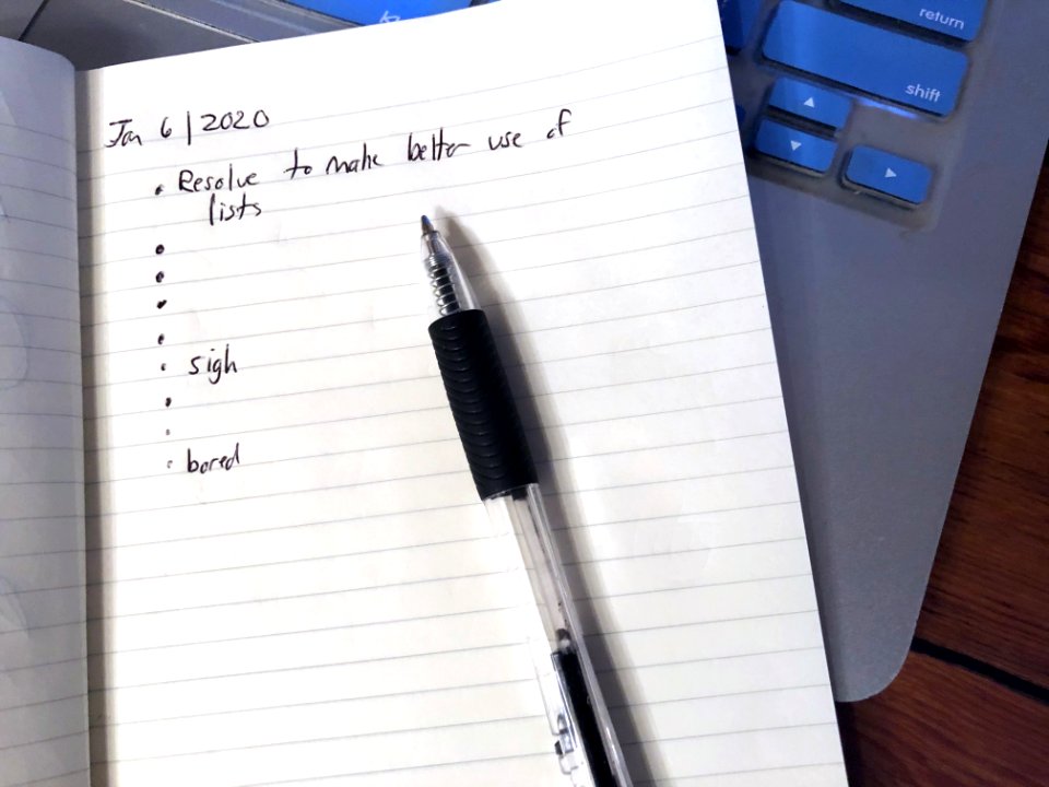 List Making... Unresolved