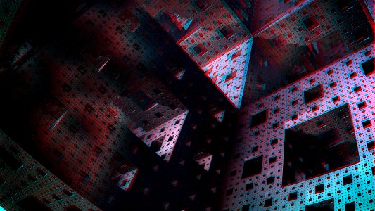 Menger Sponge (Anaglyph) photo