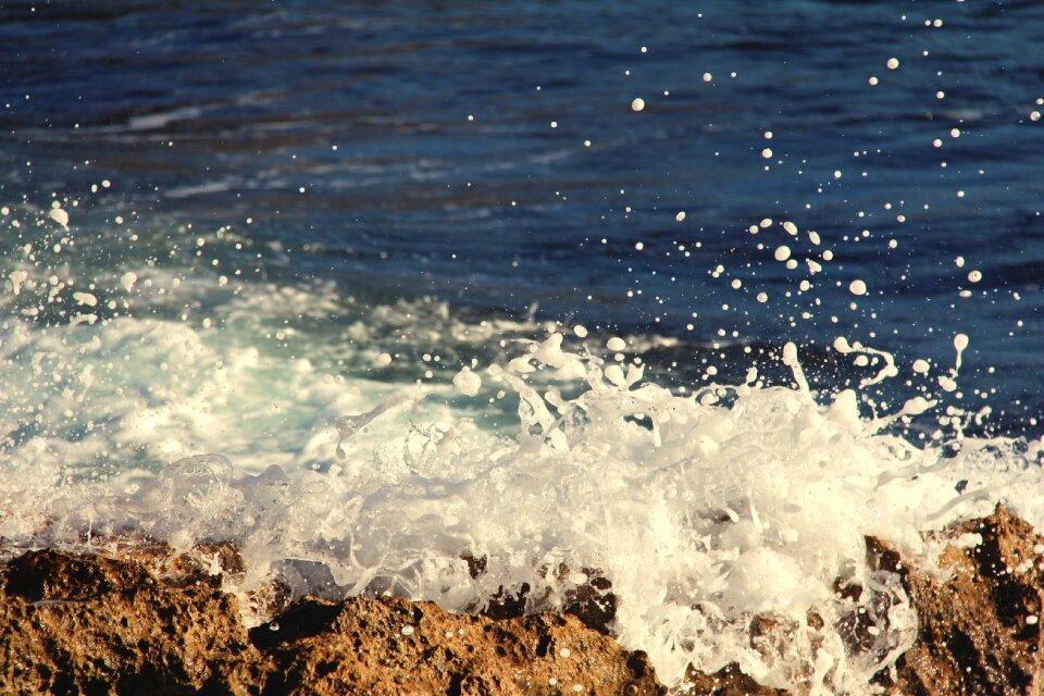 Sea ocean rocks photo