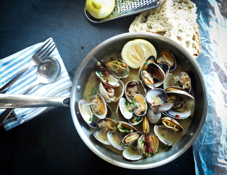 Shellfish scallop cooking
