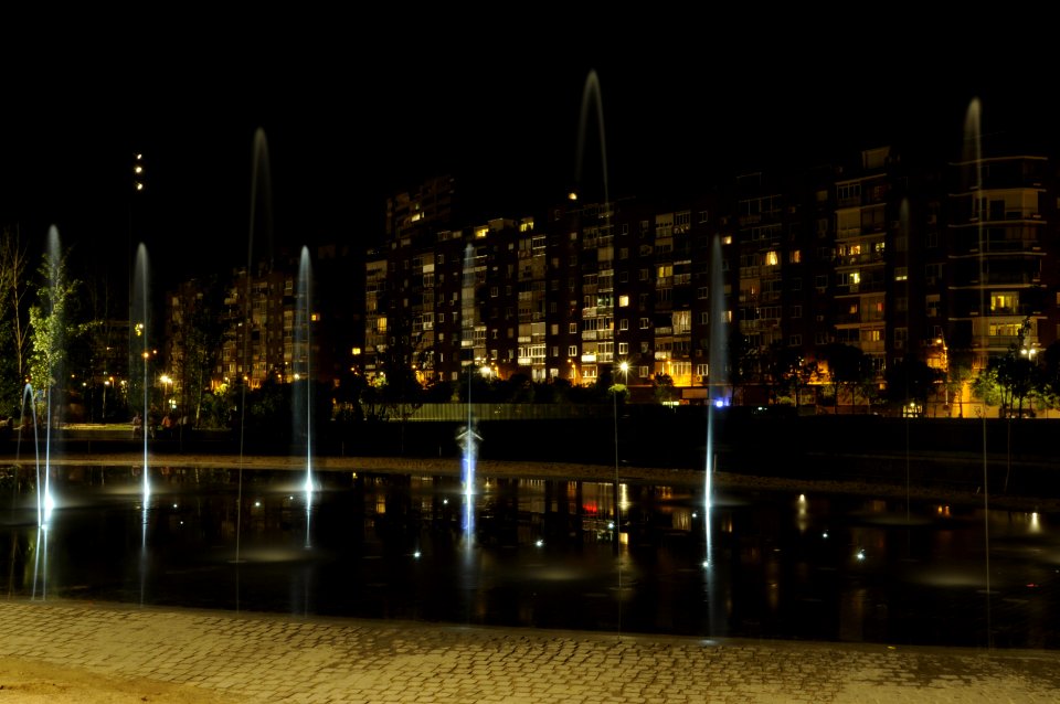Fuentes en Madrid Río
