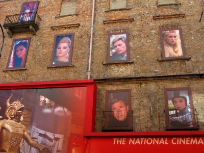 Images on the wall of the museum