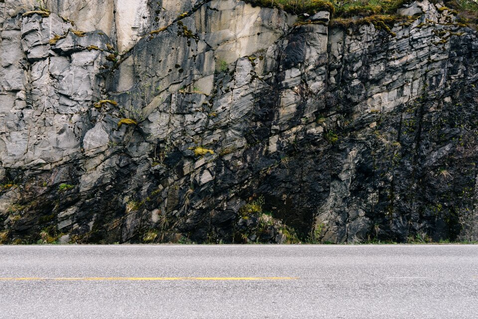 Pavement rocks cliff