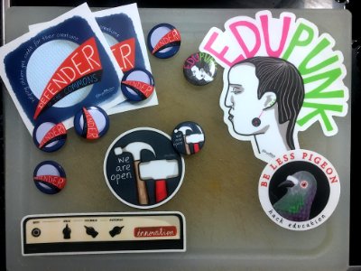 Stickers and Buttons from Visual Thinkery
