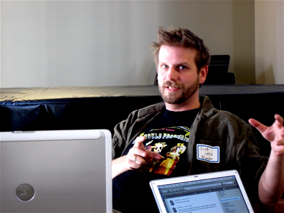 Scott Gestures While ....