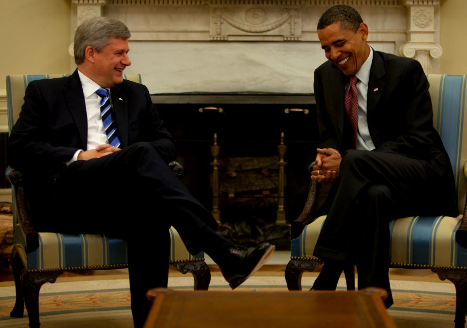 Prime Minister Stephen Harper and US President Barack Obama