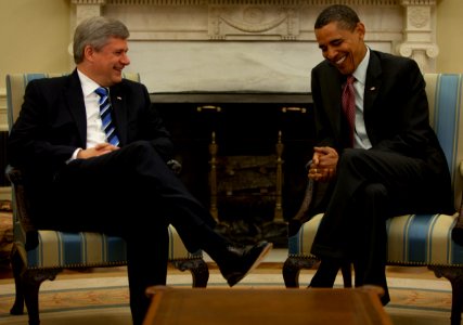 Prime Minister Stephen Harper and US President Barack Obama
