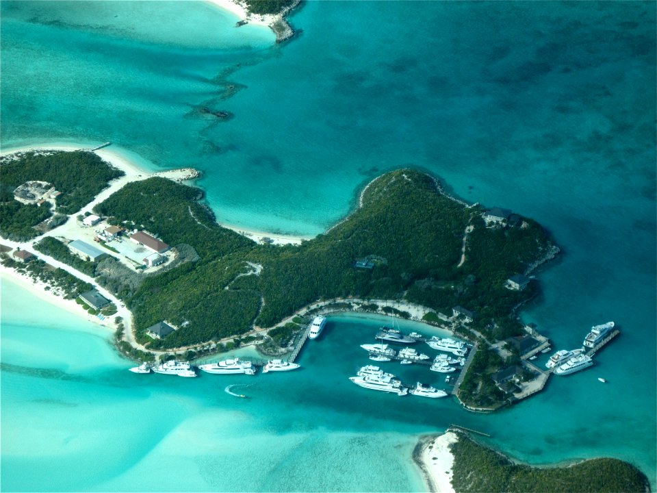 Flying Out over Sampson Cay