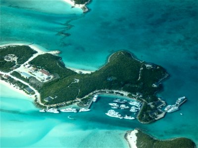 Flying Out over Sampson Cay