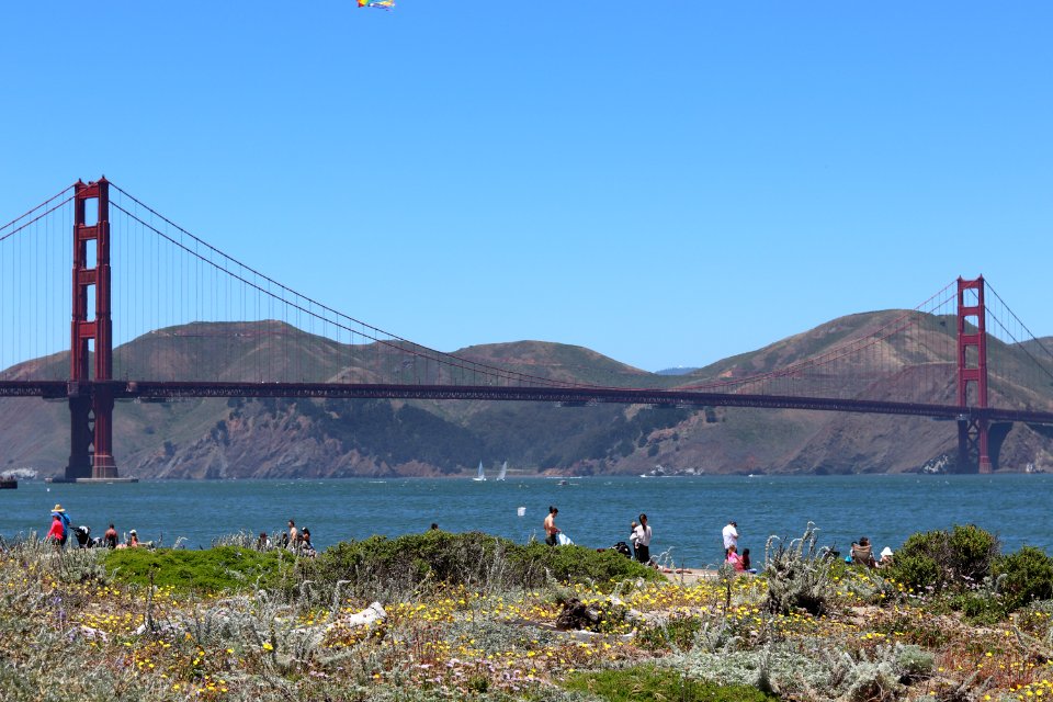 Golden Gate Bridge from Crissy Field Beach