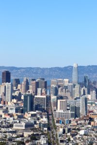 Salesforce Tower, Market Street and the Ferry Building from Twin Peaks photo