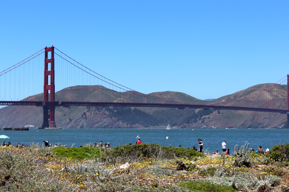 Golden Gate Bridge from Crissy Field Beach