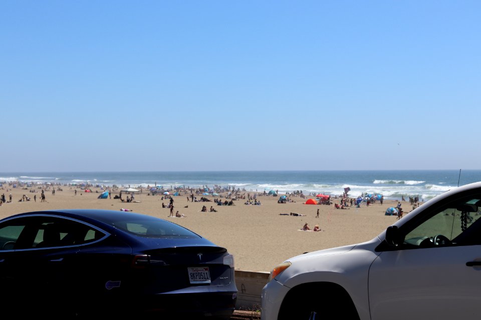 Ocean Beach packed during Memorial Day