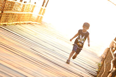 Run wooden kid