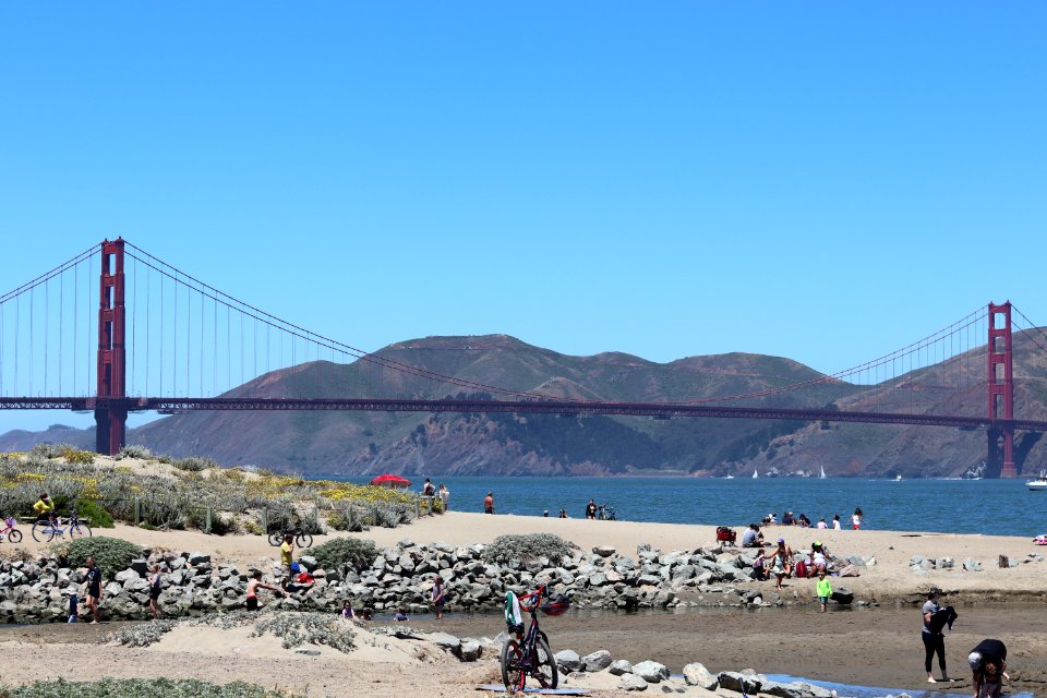 Golden Gate Bridge from Crissy Field Beach