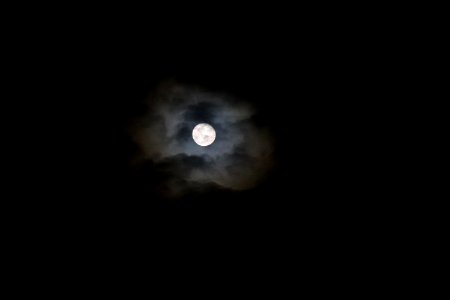 Berkeley Full Moon and Clouds