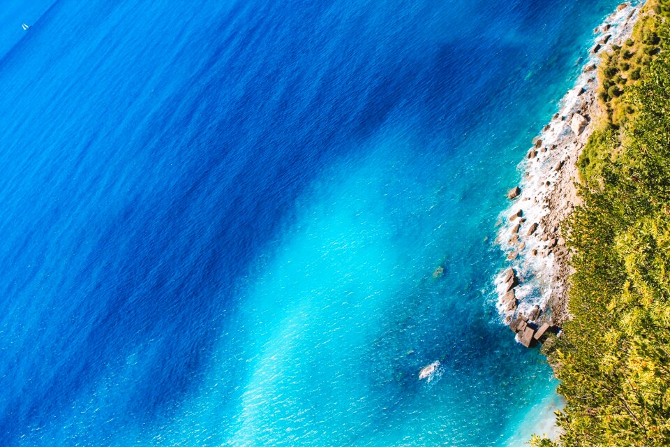 Blue outdoor seascape