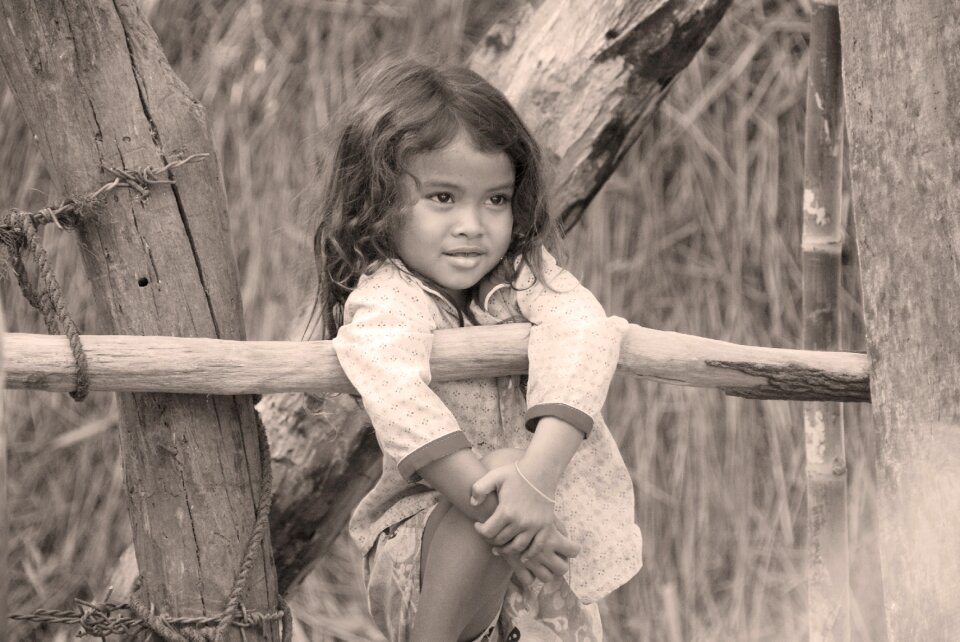 Kambotscha portrait black and white