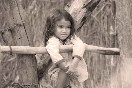 Kambotscha portrait black and white