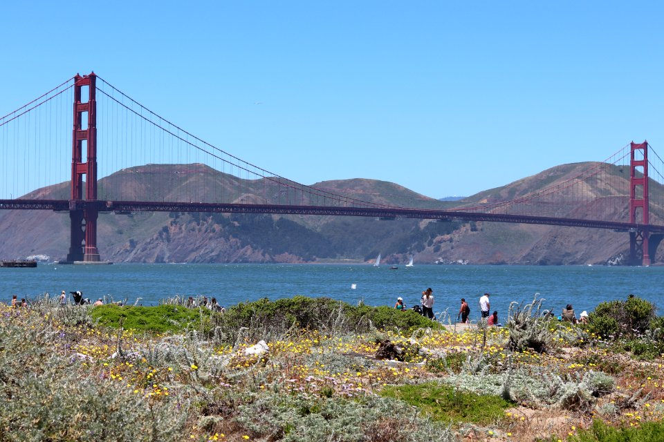 Golden Gate Bridge from Crissy Field Beach