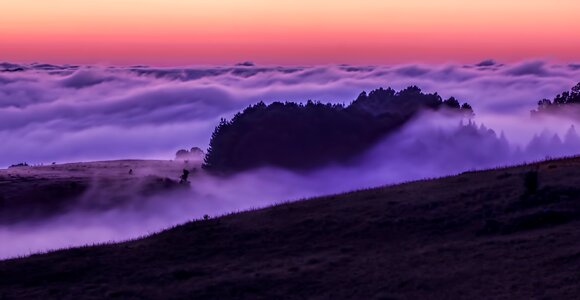 Landscape sky fog photo