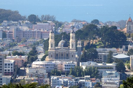 Saints Peter and Paul Church San Francisco from Twin Peaks photo