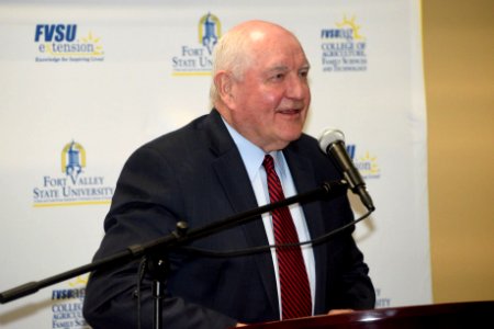 Secretary Perdue speaking at Fort Valley State University