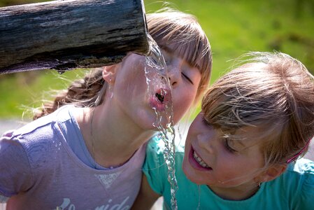 Blond water fountain