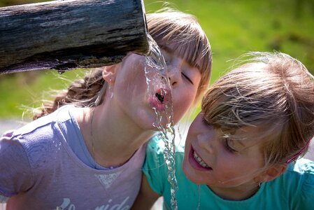 Blond water fountain photo