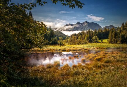 Nature landscape alpine walk photo