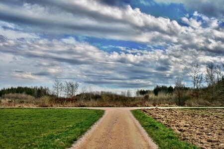 Crossroads field meadow photo