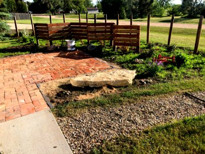 The Back Patio Ties the Whole Front Yard Together