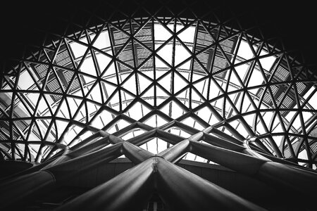 Grid steel roof